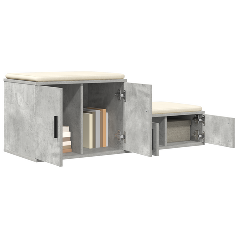 vidaXL Storage Cabinet Concrete Grey 127x41x40 cm Engineered Wood