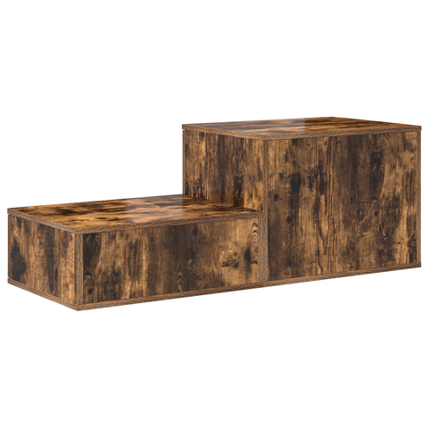 vidaXL Storage Cabinet Smoked Oak 127x41x40 cm Engineered Wood