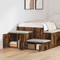 vidaXL Storage Cabinet Smoked Oak 127x41x40 cm Engineered Wood