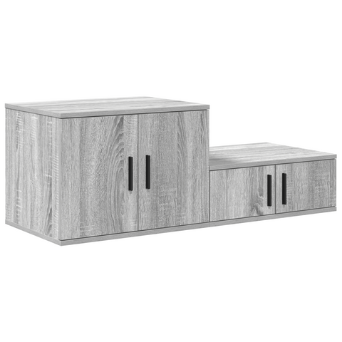 vidaXL Storage Cabinet Grey Sonoma 127x41x40 cm Engineered Wood