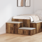 vidaXL Storage Cabinet Old Wood 127x41x40 cm Engineered Wood