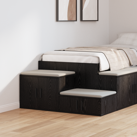 vidaXL Black Storage Cabinet 118x41x40 cm Made of Engineered Wood