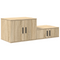 vidaXL Storage Cabinet in Sonoma Oak - 118x41x40 cm, Made of Engineered Wood