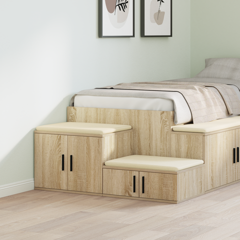 vidaXL Storage Cabinet in Sonoma Oak - 118x41x40 cm, Made of Engineered Wood