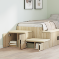 vidaXL Storage Cabinet in Sonoma Oak - 118x41x40 cm, Made of Engineered Wood