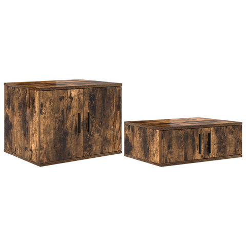 vidaXL Storage Cabinet - Smoked Oak - 118x41x40 cm - Engineered Wood