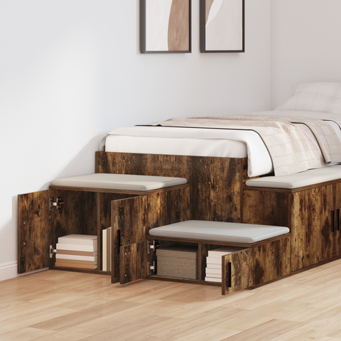 vidaXL Storage Cabinet - Smoked Oak - 118x41x40 cm - Engineered Wood