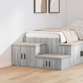 vidaXL Grey Sonoma Storage Cabinet - 118x41x40 cm, Made of Engineered Wood