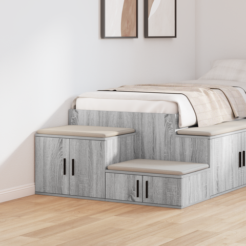 vidaXL Grey Sonoma Storage Cabinet - 118x41x40 cm, Made of Engineered Wood