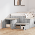 vidaXL Grey Sonoma Storage Cabinet - 118x41x40 cm, Made of Engineered Wood