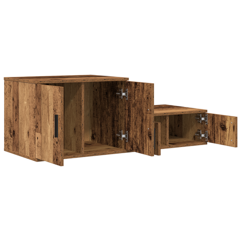 vidaXL Storage Cabinet Old Wood 118x41x40 cm Engineered Wood