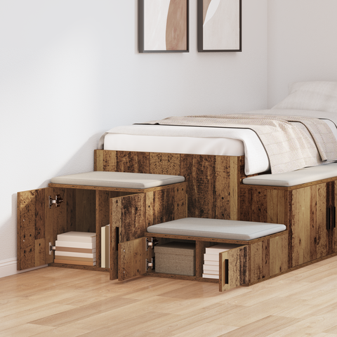 vidaXL Storage Cabinet Old Wood 118x41x40 cm Engineered Wood