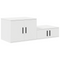 vidaXL Storage Cabinet in White - 108x41x40 cm, Made of Engineered Wood