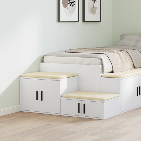 vidaXL Storage Cabinet in White - 108x41x40 cm, Made of Engineered Wood