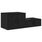 vidaXL Black Storage Cabinet 42.5x16.1x15.7 inches Made from Engineered Wood