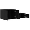vidaXL Black Storage Cabinet 42.5x16.1x15.7 inches Made from Engineered Wood