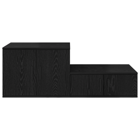 vidaXL Black Storage Cabinet 42.5x16.1x15.7 inches Made from Engineered Wood