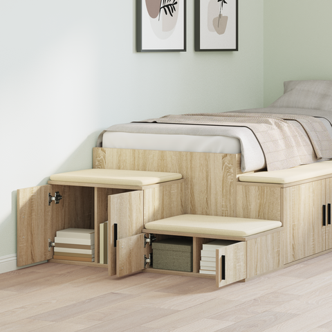 vidaXL Storage Cabinet Sonoma Oak 108x41x40 cm Made of Engineered Wood