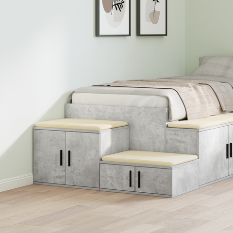 vidaXL Storage Cabinet in Concrete Grey - 108x41x40 cm, Made with Engineered Wood