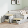 vidaXL Storage Cabinet in Concrete Grey - 108x41x40 cm, Made with Engineered Wood