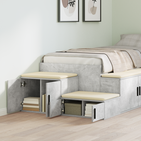 vidaXL Storage Cabinet in Concrete Grey - 108x41x40 cm, Made with Engineered Wood
