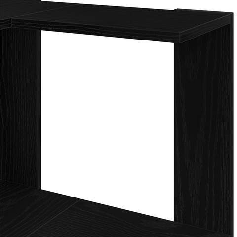 vidaXL Corner Bookcase - 5 Shelves, Black Oak, 50x50x179 cm, Made from Engineered Wood