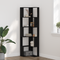 vidaXL Corner Bookcase - 5 Shelves, Black Oak, 50x50x179 cm, Made from Engineered Wood