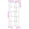 vidaXL Corner Bookcase - 5 Shelves, Black Oak, 50x50x179 cm, Made from Engineered Wood