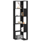 vidaXL Corner Bookcase - 5 Shelves, Black Oak, 50x50x179 cm, Made from Engineered Wood