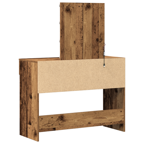vidaXL Dressing Table Old Wood 100 x 40 x 130 cm Engineered wood