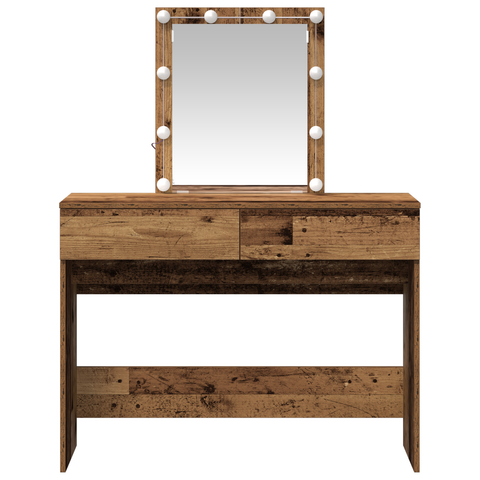 vidaXL Dressing Table Old Wood 100 x 40 x 130 cm Engineered wood