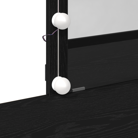 vidaXL Dressing Table Black oak 100 x 40 x 130 cm Engineered wood