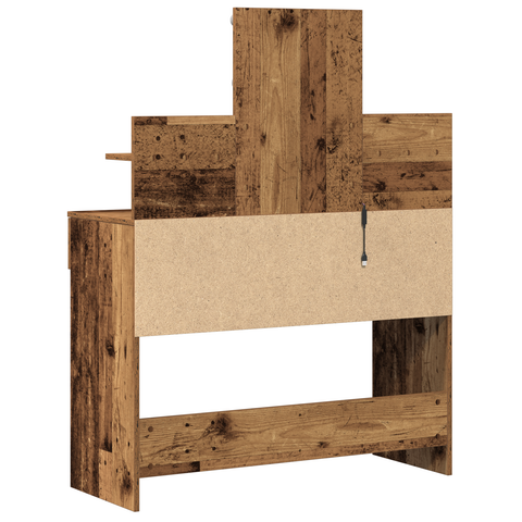 vidaXL Dressing Table Old Wood 100 x 40 x 130 cm Engineered wood