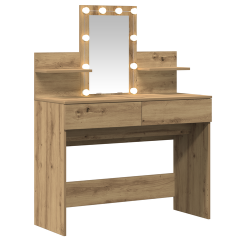 vidaXL Dressing Table Artisan oak 100 x 40 x 130 cm Engineered wood