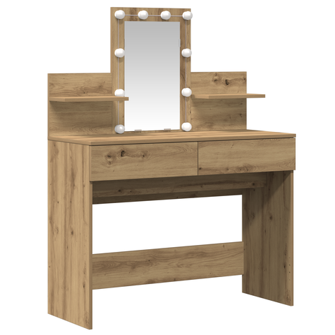 vidaXL Dressing Table Artisan oak 100 x 40 x 130 cm Engineered wood