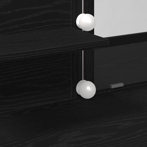 vidaXL Dressing Table Black oak 100 x 40 x 130 cm Engineered wood