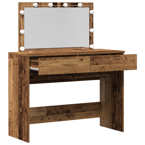 vidaXL Dressing Table Old Wood 100 x 40 x 120 cm Engineered wood