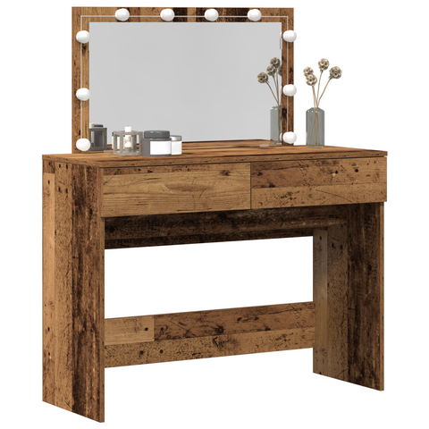 vidaXL Dressing Table Old Wood 100 x 40 x 120 cm Engineered wood