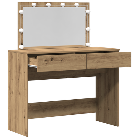vidaXL Dressing Table Artisan oak 100 x 40 x 120 cm Engineered wood