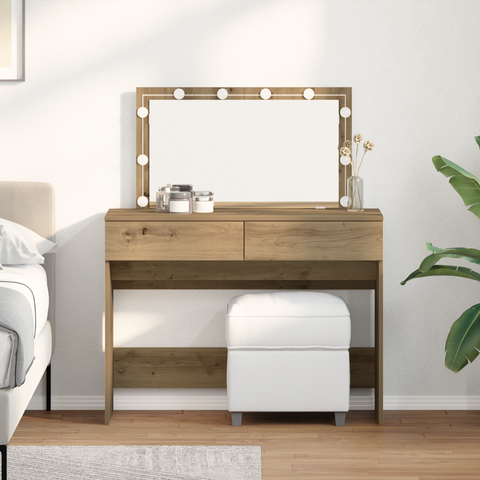 vidaXL Dressing Table Artisan oak 100 x 40 x 120 cm Engineered wood