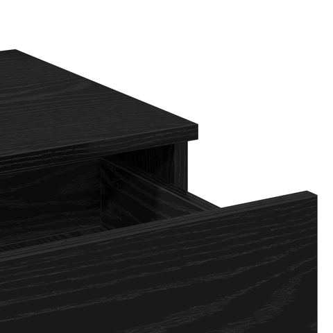 vidaXL Dressing Table Black oak 100 x 40 x 120 cm Engineered wood