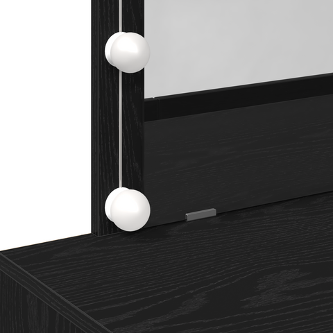 vidaXL Dressing Table Black oak 100 x 40 x 120 cm Engineered wood