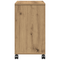 vidaXL Side Table on Wheels - Artisan Oak, 50x30x55 cm, Made of Engineered Wood
