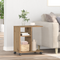 vidaXL Side Table on Wheels - Artisan Oak, 50x30x55 cm, Made of Engineered Wood