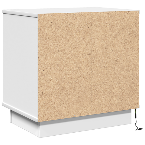 vidaXL Bedside Cabinets with LED 2 pcs White 50x34,5x50 cm
