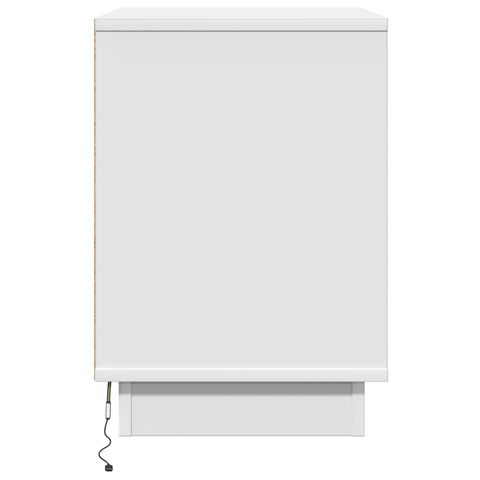 vidaXL Bedside Cabinets with LED 2 pcs White 50x34,5x50 cm