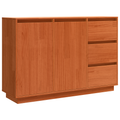 vidaXL Sideboard with Drawer with Storage with Door Brown Solid Pine wood