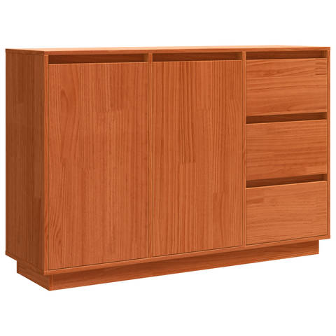 vidaXL Sideboard with Drawer with Storage with Door Brown Solid Pine wood