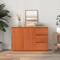 vidaXL Sideboard with Drawer with Storage with Door Brown Solid Pine wood