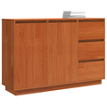 vidaXL Sideboard with Drawer with Storage with Door Brown Solid Pine wood
